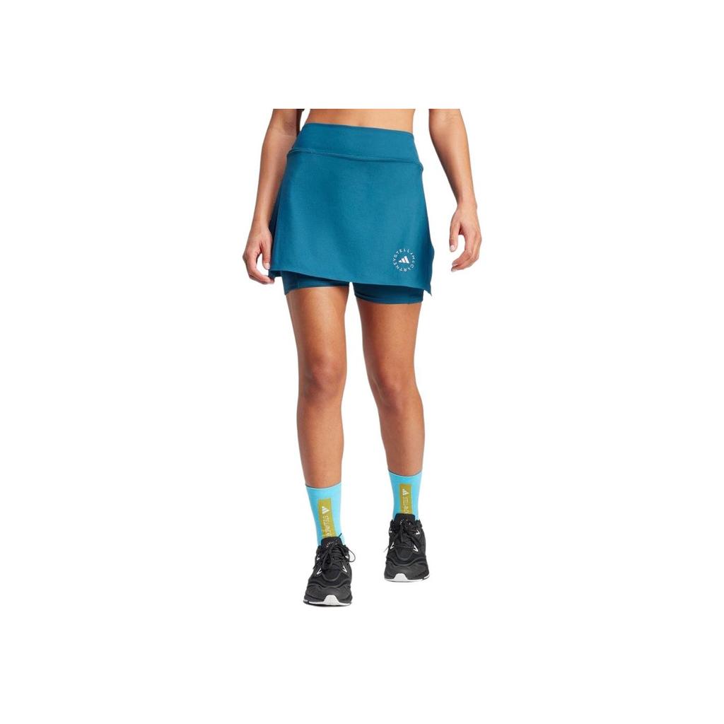Adidas By Stella McCartney Logo Print Fashion Casual Skirt Women Skirts Blue IN3643