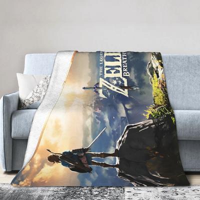 Game Z-Zeldas Cartoon Fleece Blankets Funny Throw Blanket for Home Hotel Sofa  150*125cm Rug Piece,