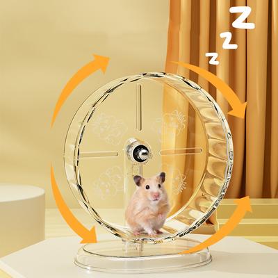 Hamster Cage Wheel Hamster Exercise Wheel Acrylic Transparent Prevent Slip Versatile Easy To Clean With Stand For Hamster Cage