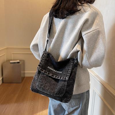 Sac messager en jean pour femme, sac à bandoulière polyvalent et décontracté, idéal pour l'hiver
