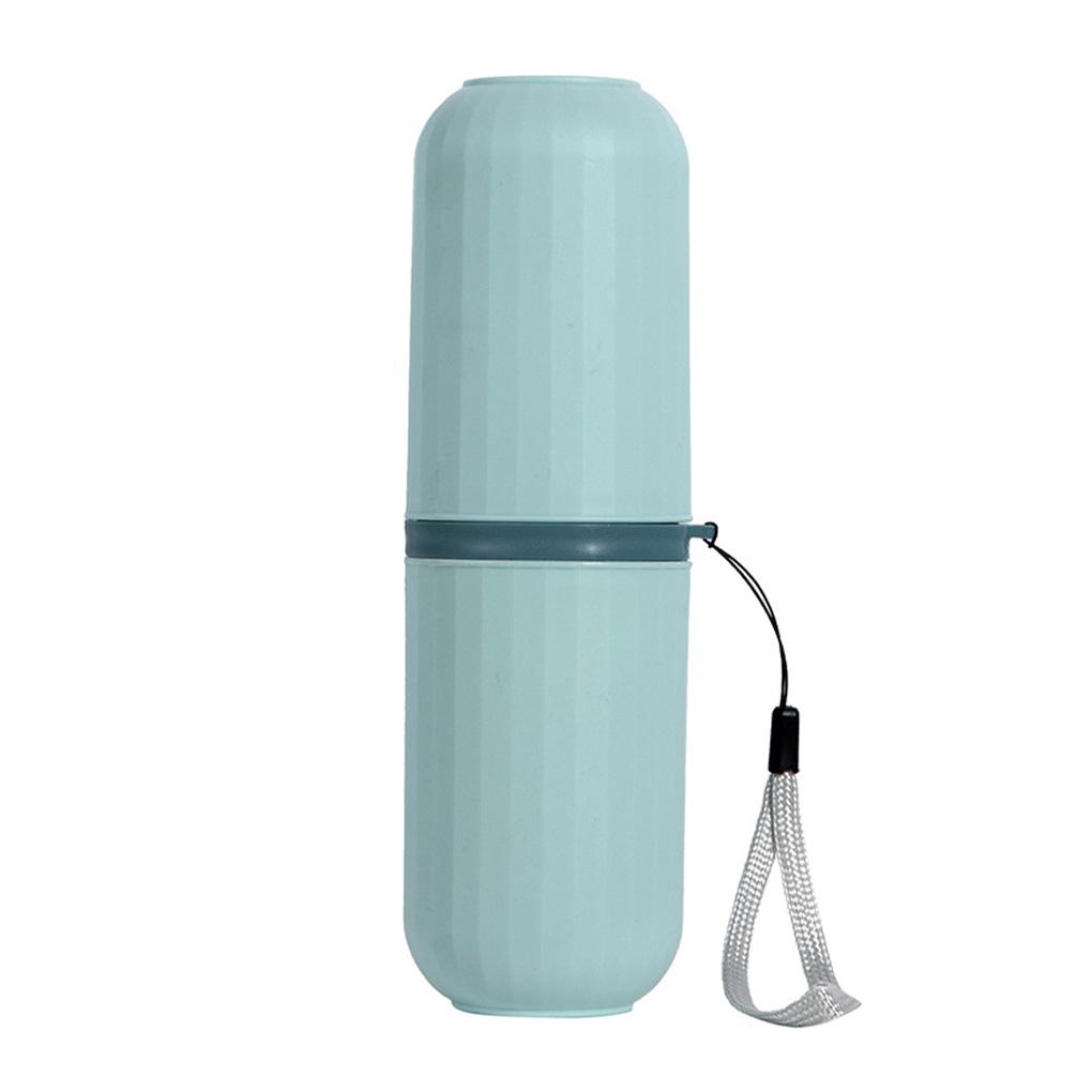 

Футляр для зубной щетки, портативный пластиковый, герметичный, герметичный, держатель для хранения зубной пасты, стаканчик, для дома, школы, уборки, отеля небесно-голубой