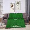 Warm Blankets Travel Office Soccer Field White Line Grass Background Bedding Throws Flannel Bedspread For Couch Chair Sofa Bed