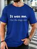 Unisex Funny Dog Slogan Letter Graphic Cotton Short Sleeve Tee Crew Neck Soft Male Summer Casual Breathable Daily Street Wear Top