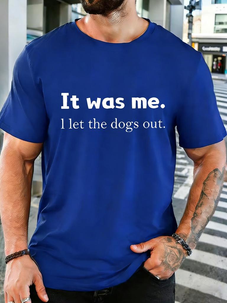 Unisex Funny Dog Slogan Letter Graphic Cotton Short Sleeve Tee Crew Neck Soft Male Summer Casual Breathable Daily Street Wear Top
