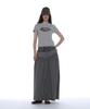 Partimento Woman Multi-Layered Maxi Skirt_Navy Check