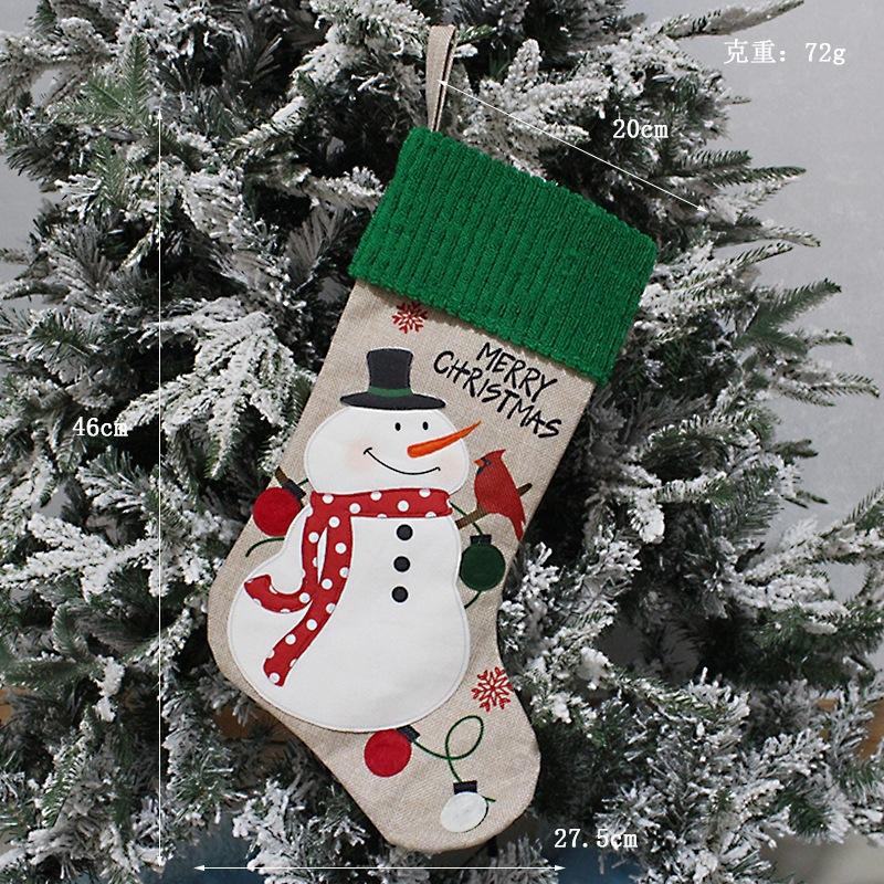 Christmas Socks Christmas Candy Stockings Christmas Tree Pendant Santa Snowman Gift Bag Christmas Decorations
