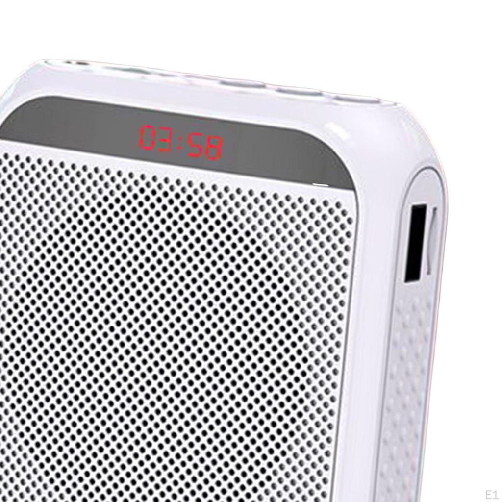 Forsterker Oppladbar Mini Høyttaler LED Skjerm Høyttaler Megafon for Møte Tur