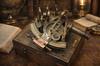 Vintage Messing Sextant Kompas met Houten Doos Antiek Nautisch Navigatie-instrument