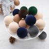 6cm Flocked Christmas Tree Ball Ornament