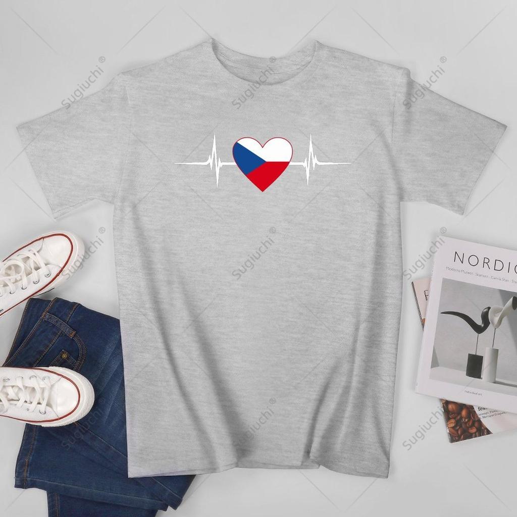 Unisex Unisex Heartbeat Design Czech Flag Czech Republic Tshirt Tees T Shirts WoUnisex Boys 100 Cotton TShirt