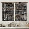Kitchen Curtains Valance Curtain Tier Cafe Tiers Window Treatment Kitche Set Of 2 Farmhouse Made Polyester With Rod Pocket Washable Ready