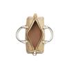 Coach Signature Canvas Leather Mini Rowan Barrel Satchel Bag In Beige For Women Daily Use