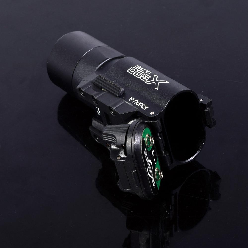 X300 Ultra Pistol Gun Light X300U 500 Lumens High Output Weapon Flashlight Fit 20mm Picatinny Weaver Rail