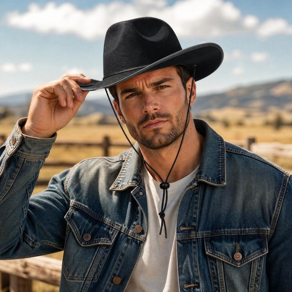 Sombrero Vaquero para Adultos con Adorno