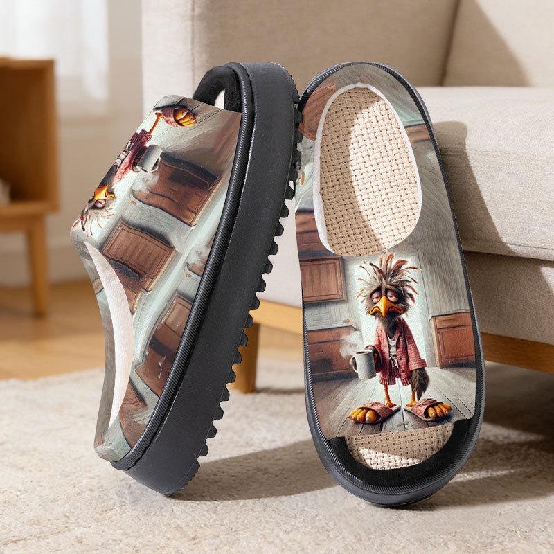 Cartoon Linen Cotton Slippers for Men and Women - Spring to Autumn XL