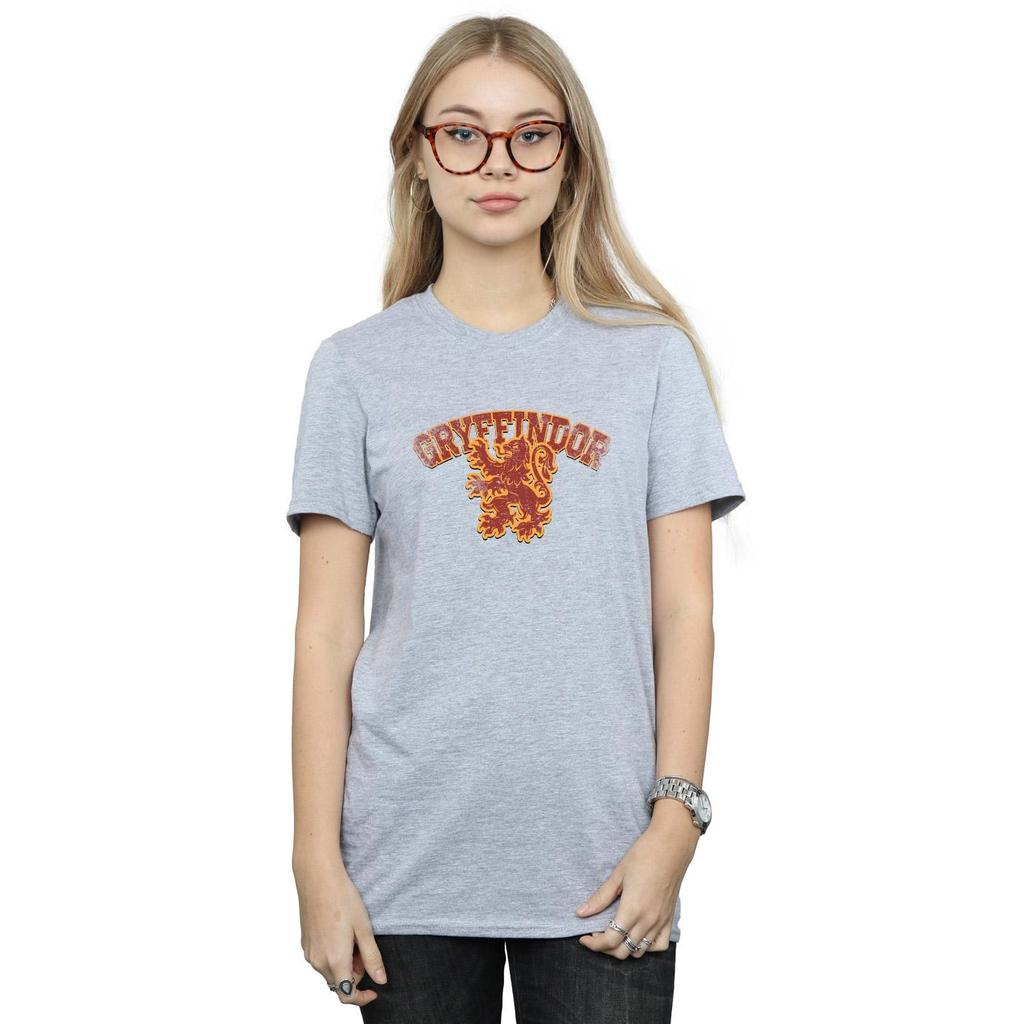 Harry Potter Womens/Ladies Gryffindor Sport Emblem Cotton Boyfriend T-Shirt