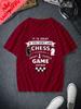 Classic Chess Fashion Printed Unisexs Tshirt Everyday Casual Street Wear Spring And Summer Unisexs Top Cotton 0 Neck Tshirt