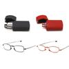 2 Pcs of Ultra-Light Fashionable Folding Reading Glasses with Metal Telescopic Legs for Men and Women Elderly Reading Eyeglasses