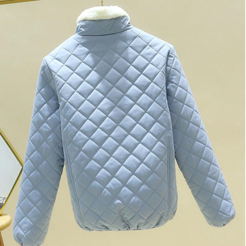 Lightweight Down Down Padded Coat Women's Fall Winter Padded Jacket Loose Short Hooded Stand Collar Coat