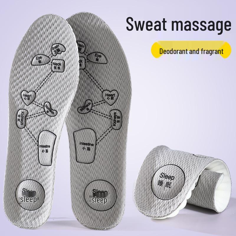 

Лавандовая антибактериальная дышащая амортизирующая спортивная стелька с влагопоглощением для бадминтона 39-40 серый