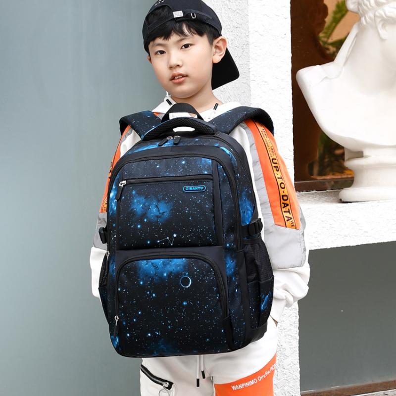 Personalized Starry Sky Backpack for Boys Primary Middle School Student Grade 4 To 6 Schoolbags Large Capacity Children Book Bag