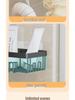 Non-Drill Wall-Mounted Bathroom Shelf: Double-Layer Movable Storage for Toiletries