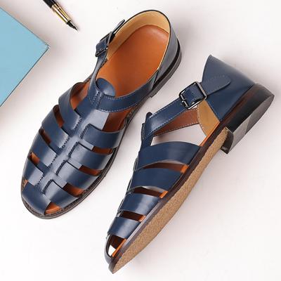 Fashion Summer New Men's Hollow Out Sandals Baotou Men's Casual Shoes Beach Shoes Outdoor Men's Flat Shoes Men's Camping Sandals