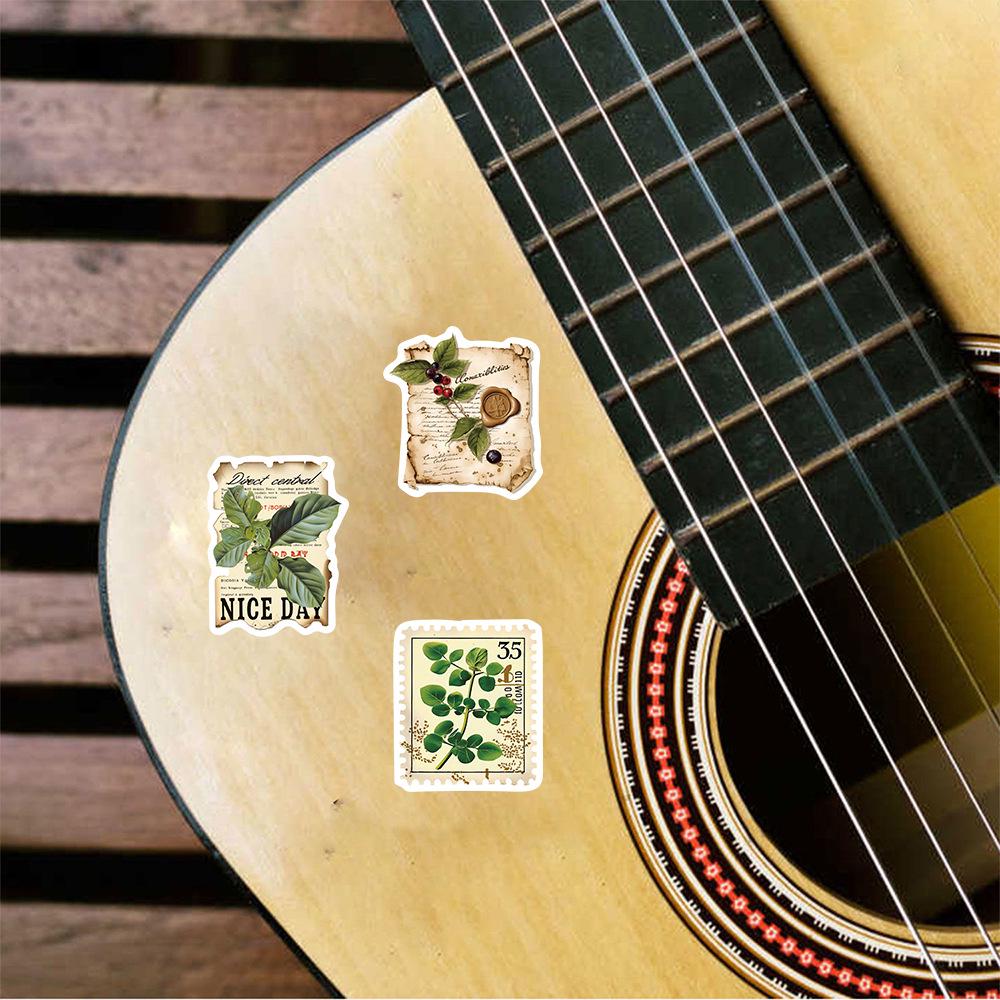 50 Botanical Garden Label Stickers for Journals, Phones, Guitars, Water Cups - Green Eye Protection
