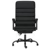 Vidaxl Foldable, Massage Office Chair, Black, Faux Leather
