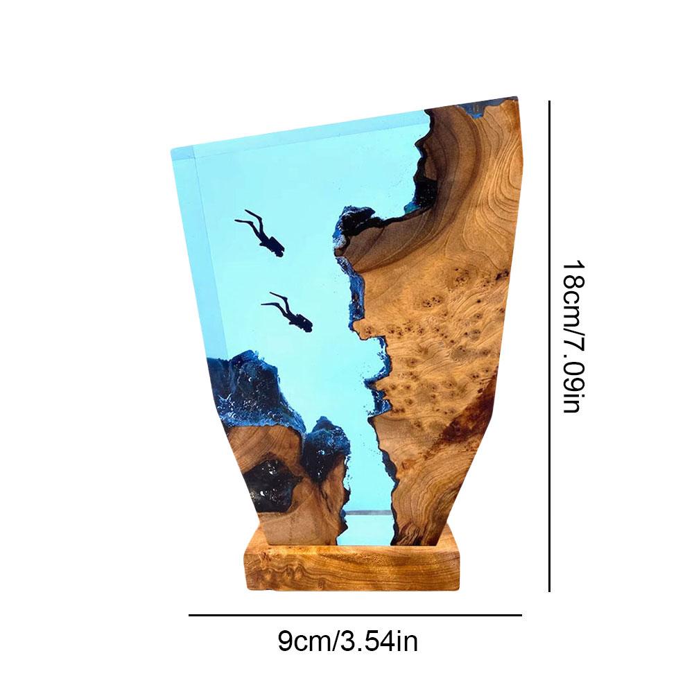 

Организм Морского Дна Смола Настольная Лампа Зарядка через USB Креативная Художественная Декоративная Лампа Украшение Стола Лампа для Украшения Спальни Офиса