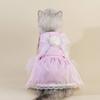 Spring and Summer Breathable Cat Clothing Dog Clothing Pet Cotton Floral Suspender Dress Comfortable Mesh Dress Formal Dress