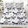 2/3pcs Bowknot Personalized Fitted Sheet Set Bowknot Personalized Bedding Set Comfortable Skin Friendly Cute Style 180x220cm