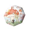 Children's umbrellas for primary school students 6-12 years old love manual portable folding advanced vinyl sunscreen parasol