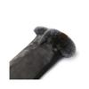 Daks Black Lambskin Rex Fur Touchscreen Gloves Dcgv2f276