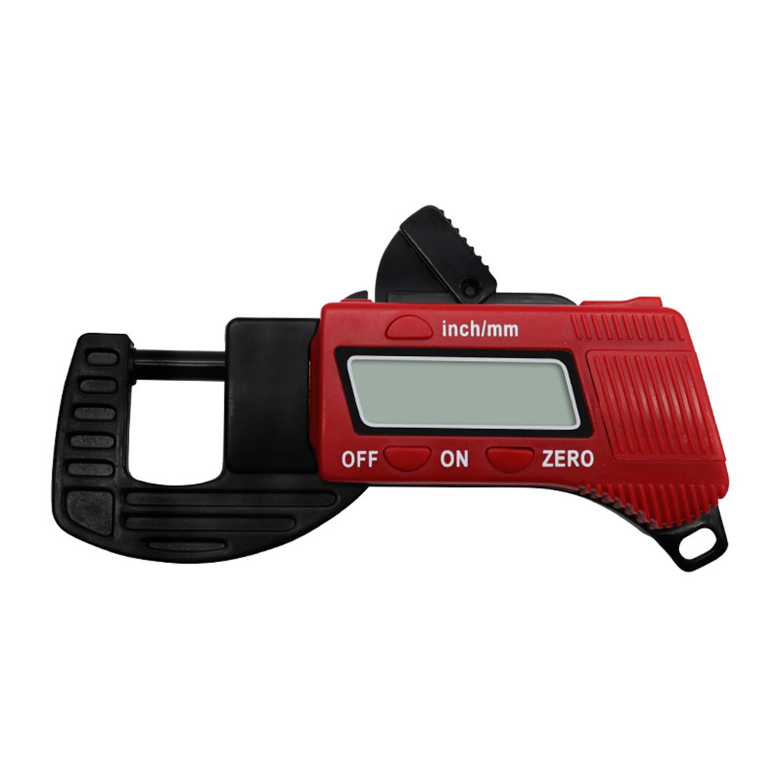 Kolip 0-12.7MM Digital Thickness Caliper Micrometer Gauge Electronic Micrometer Thickness Meter Exact Measurement Tool Micrometer Red model