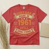 65th Birthday Tshirt Born In 1961 65 Years Old Gifts All Original Parts Vintage