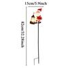 Christmas Santa Solar Kettle Lights Waterproof Garden Solar Watering Can Light with 2 Colors Santa Kettle Ground Lamp for Decor