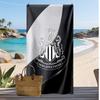Asciugamano da Spiaggia con Stampa del Newcastle United Football, Asciugamano Grande Morbido ad Asciugatura Rapida per Spiaggia Campeggio Nuoto