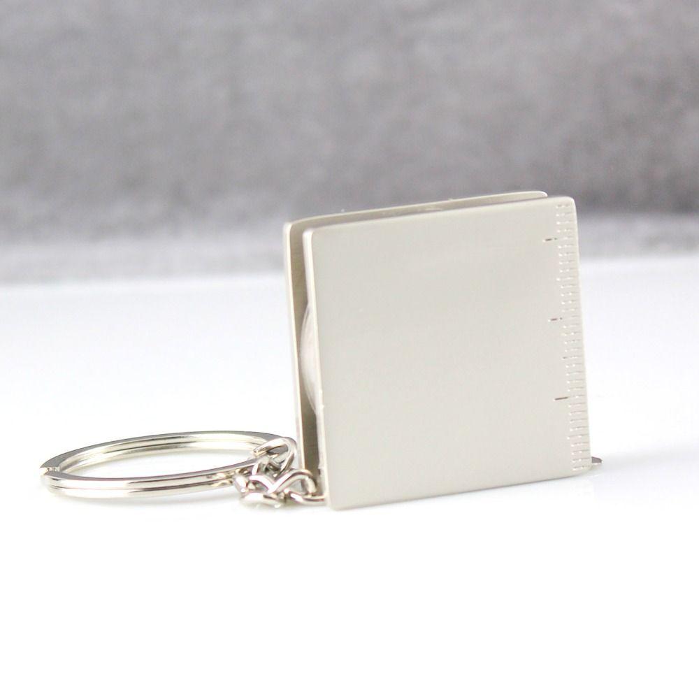 Double Scale Tape Measure Keychain Portable Mini Size Keyring Pull Ruler Widely Use Precise Telescopic Ruler Key Ring