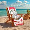 Personalized customized proof beach towel with AFC Ajax logo pattern - soft, absorbent,quick-drying,perfect