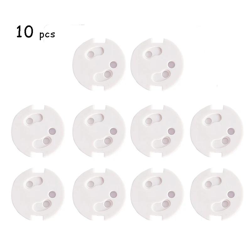 10pcs Baby Safety Child Electric Socket Outlet Plug Protection Security Two Phase Safe Lock Cover Kids Sockets Cover Plugs