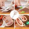 Stainless Steel Multifunctional Kitchen Scissors PP + TPR Comfort Handle Chicken Bone Cutter Shears with Nut Cracker