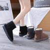 Fleece Thickened Snow Boots Short Boots 22 Autumn and Winter New Comfortable Warm Cotton Shoes Flat Bottom Short Boots