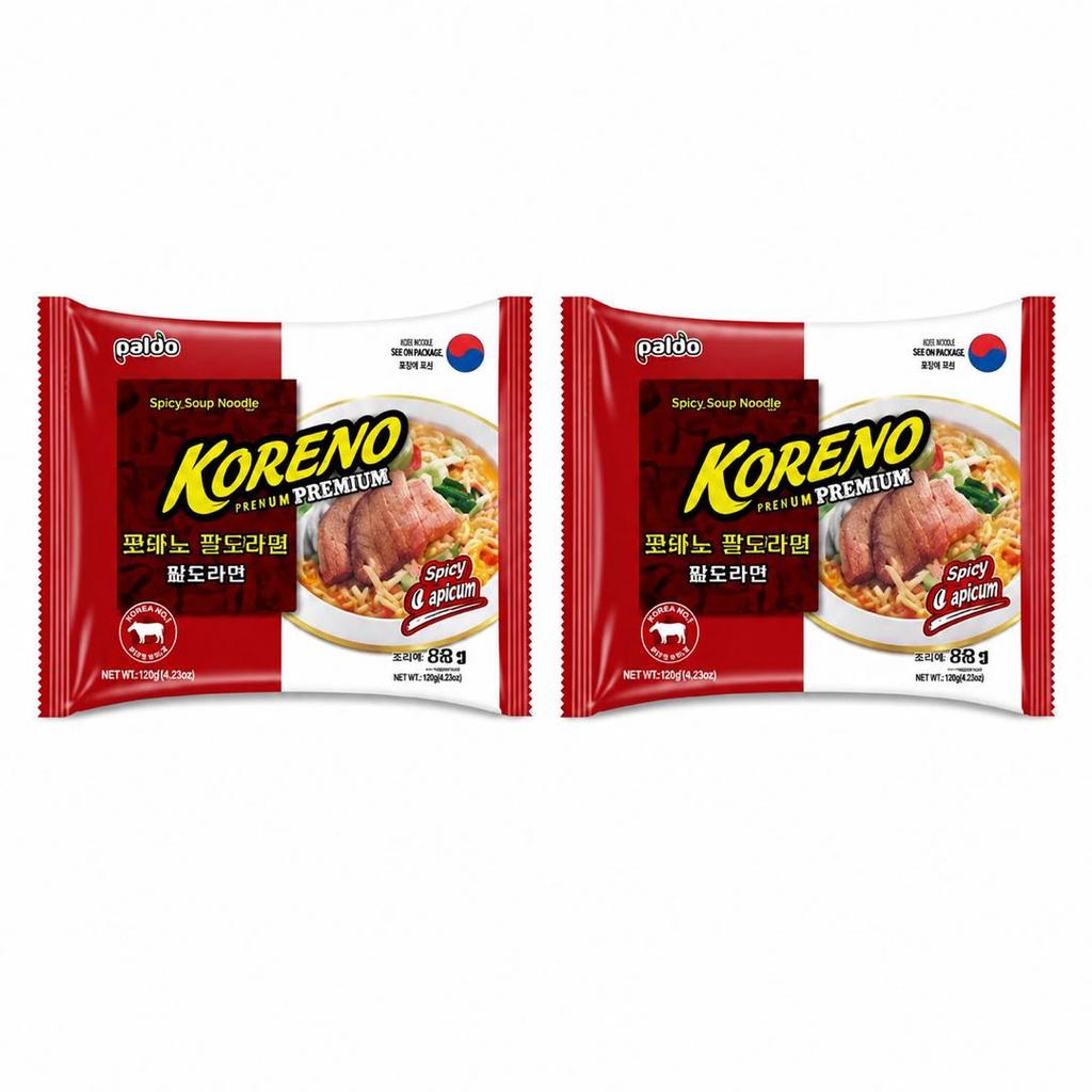 Better Price for 3 Pieces, PALDO Spicy Soup Noodle Multi Pack 100g | Rich spicy broth, chewy noodle texture, convenient multi-pack design