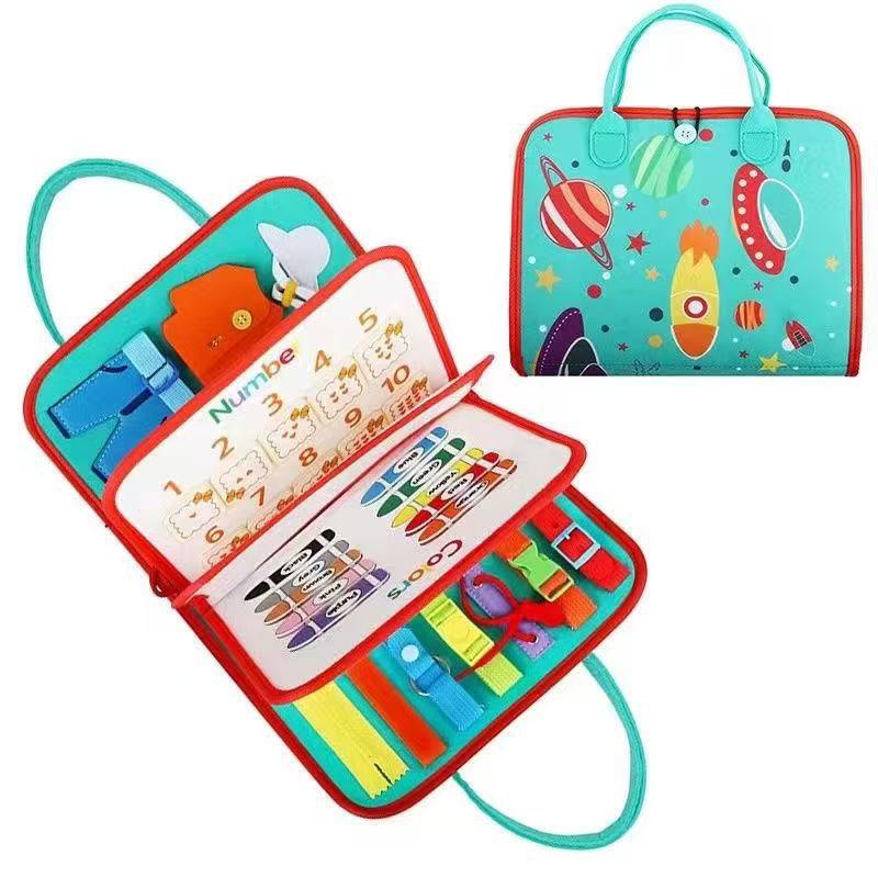 Montessori DIY Felt Busy Board: Infant Sensory & Educational Toy for Early Learning