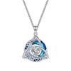 12 Birthstone Knot Pendant Necklace Triquetra Knot Colorful Gemstone Jewelry Gift For Women Irish Jewelry Accessories