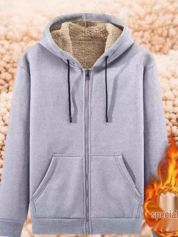 Men's Cross-Border Hoodie Jacket - Warm, Loose Casual Top for Autumn and Winter