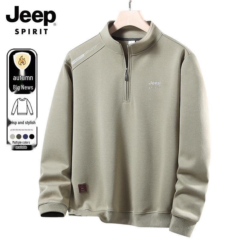 JEEP SPIRIT Men's Loose Zipper Hoodie