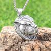 Animal shape three-dimensional tiger shape titanium steel pendant, personalized natural wind niche high-end necklace pendant