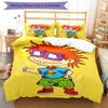 3pcs Rugrats Pattern Bedding Set Duvet Cover Set Includes Duvet Cover &pillowcases, Perfect All Season Bedroom Decoration & Gift